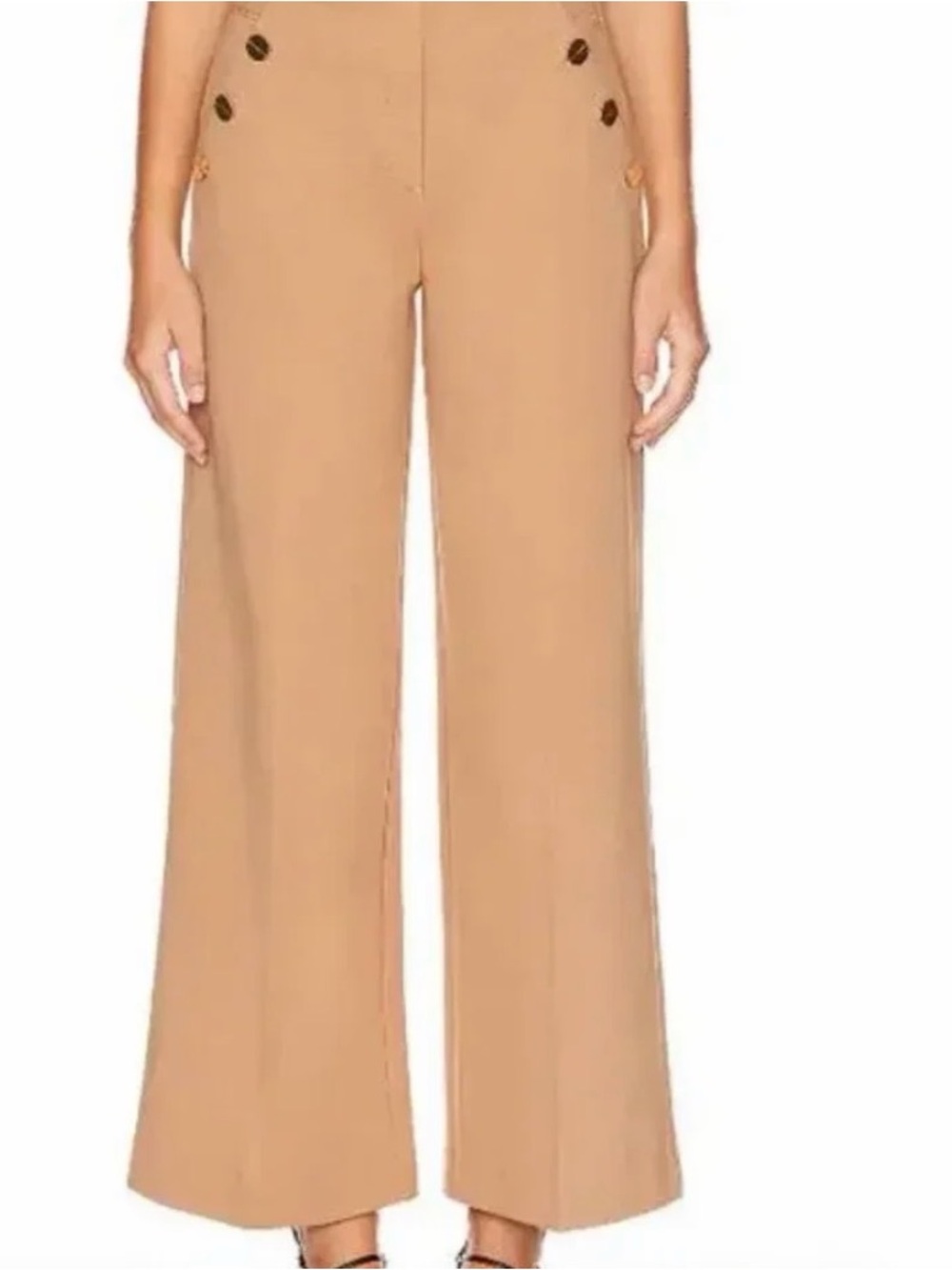 SPANX Wide-Leg High-Rise Ponte Trousers in Toffee NWT